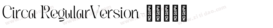 Circa RegularVersion字体转换